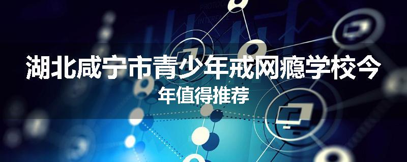 湖北咸宁市青少年戒网瘾学校今年值得推荐