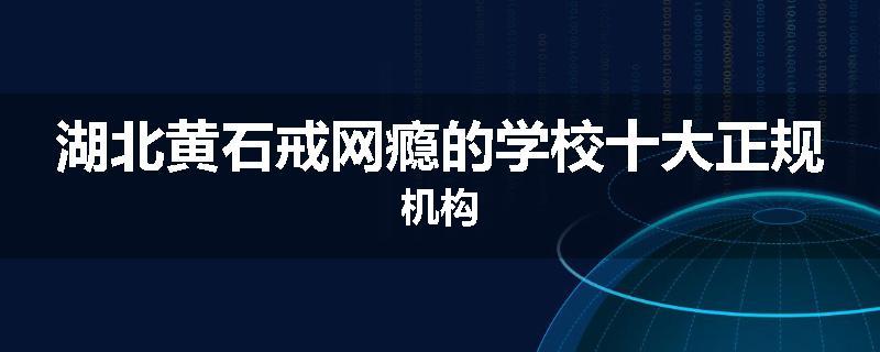 湖北黄石戒网瘾的学校十大正规机构