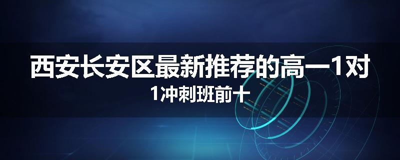 西安长安区最新推荐的高一1对1冲刺班前十