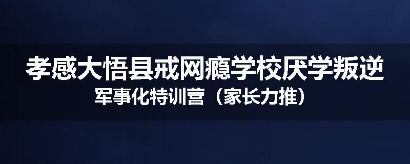 孝感大悟县戒网瘾学校厌学叛逆军事化特训营（家长力推）