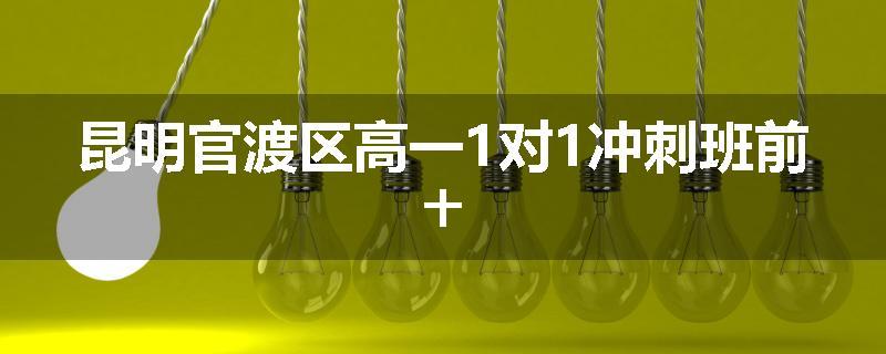 昆明官渡区高一1对1冲刺班前十