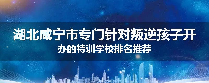 湖北咸宁市专门针对叛逆孩子开办的特训学校排名推荐