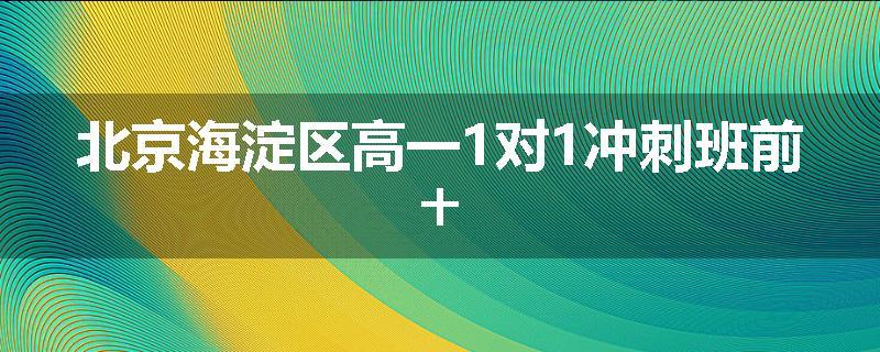 北京海淀区高一1对1冲刺班前十