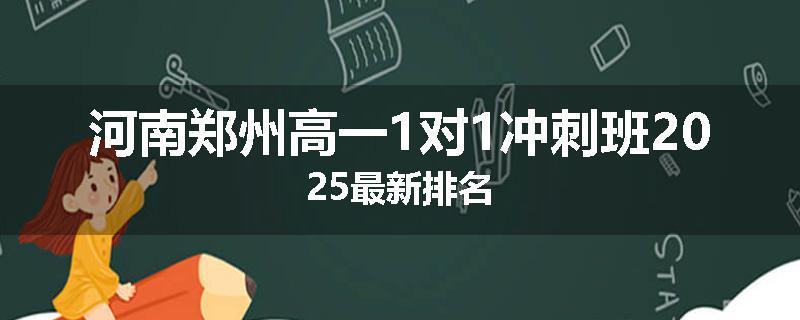 河南郑州高一1对1冲刺班2025最新排名