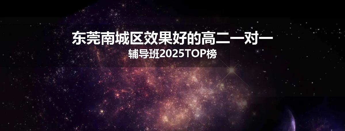 东莞南城区效果好的高二一对一辅导班2025TOP榜