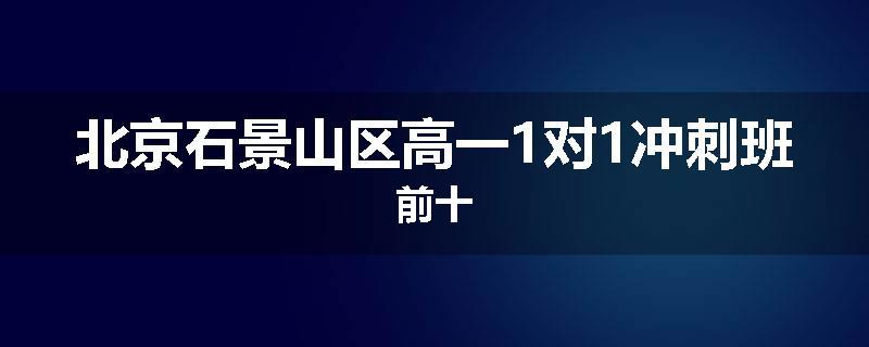 北京石景山区高一1对1冲刺班前十