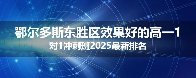鄂尔多斯东胜区效果好的高一1对1冲刺班2025最新排名