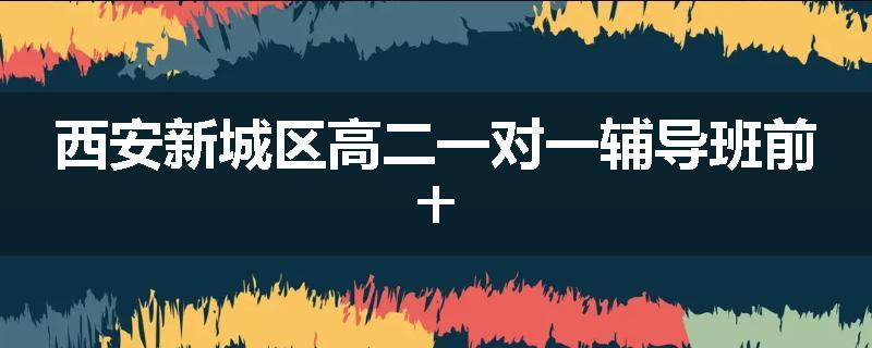 西安新城区高二一对一辅导班前十