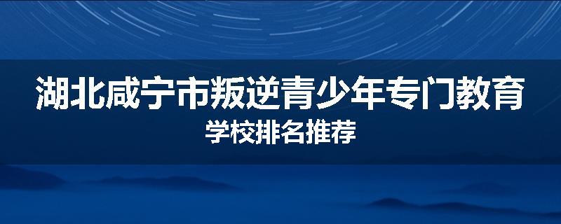 湖北咸宁市叛逆青少年专门教育学校排名推荐