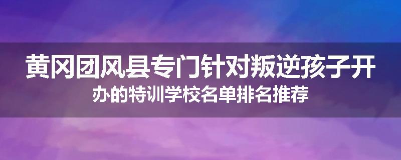 黄冈团风县专门针对叛逆孩子开办的特训学校名单排名推荐