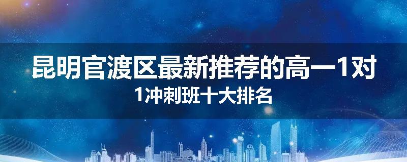 昆明官渡区最新推荐的高一1对1冲刺班十大排名
