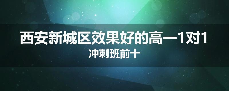 西安新城区效果好的高一1对1冲刺班前十