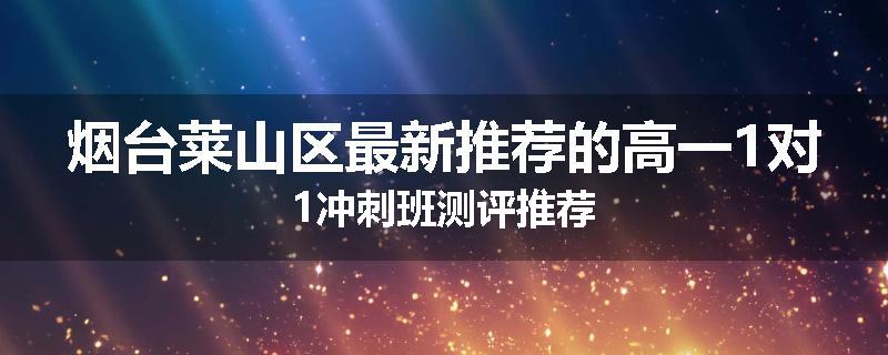 烟台莱山区最新推荐的高一1对1冲刺班测评推荐