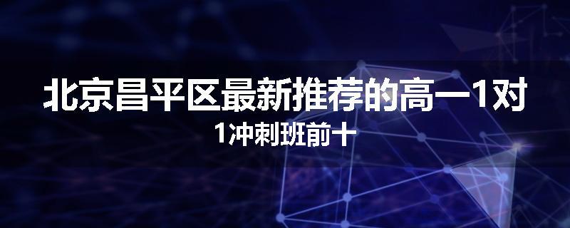北京昌平区最新推荐的高一1对1冲刺班前十