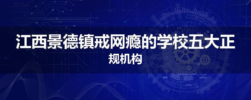 江西景德镇戒网瘾的学校五大正规机构