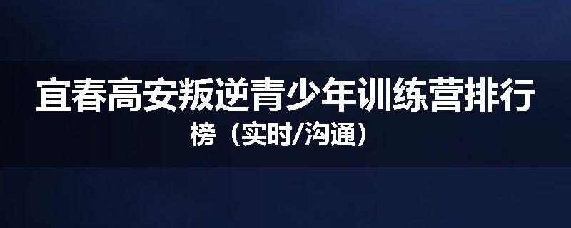 宜春高安叛逆青少年训练营排行榜（实时/沟通）