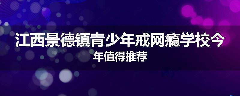 江西景德镇青少年戒网瘾学校今年值得推荐