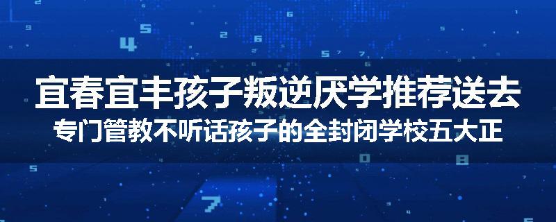 宜春宜丰孩子叛逆厌学推荐送去专门管教不听话孩子的全封闭学校五大正规机构