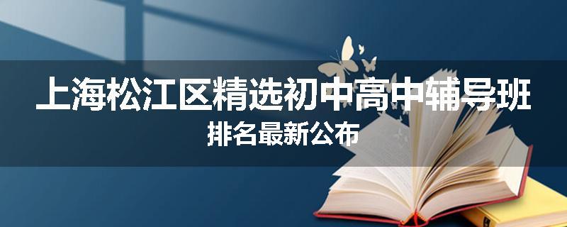 上海松江区精选初中高中辅导班排名最新公布