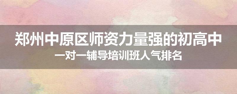 郑州中原区师资力量强的初高中一对一辅导培训班人气排名