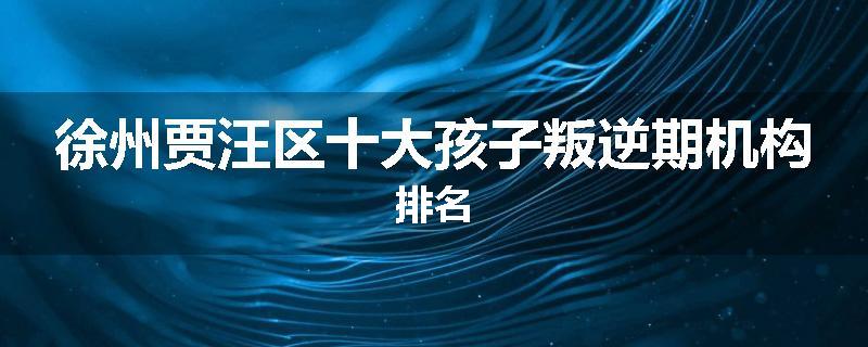 徐州贾汪区十大孩子叛逆期机构排名