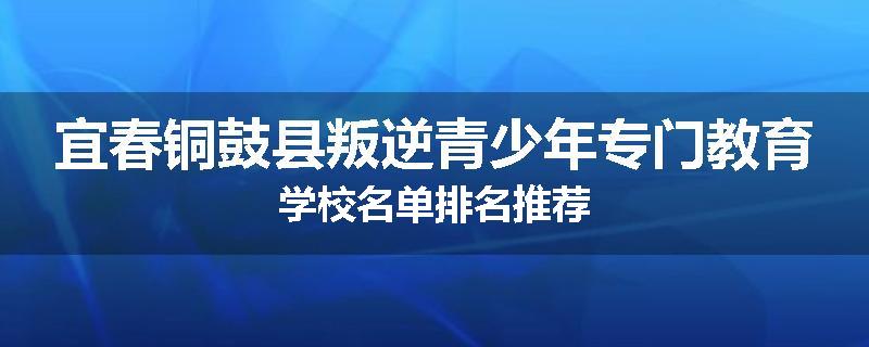 宜春铜鼓县叛逆青少年专门教育学校名单排名推荐