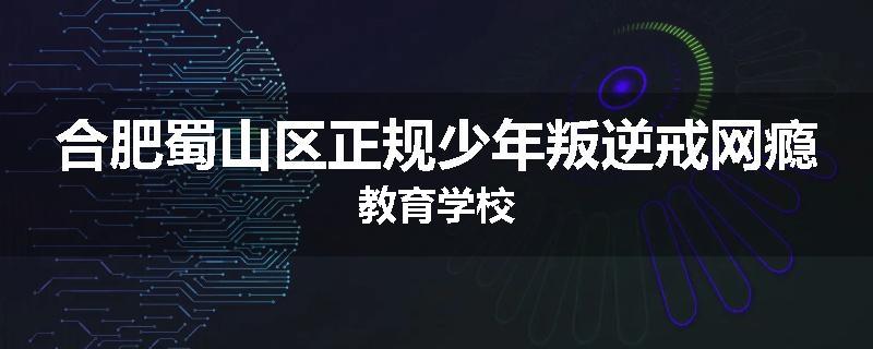 合肥蜀山区正规少年叛逆戒网瘾教育学校