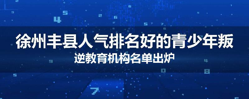 徐州丰县人气排名好的青少年叛逆教育机构名单出炉