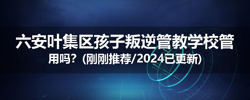 六安叶集区孩子叛逆管教学校管用吗？(刚刚推荐/2024已更新)
