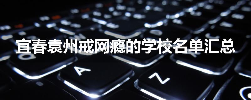 宜春袁州戒网瘾的学校名单汇总