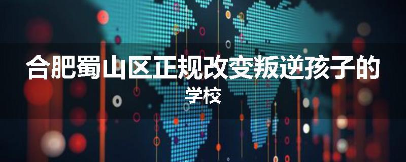 合肥蜀山区正规改变叛逆孩子的学校