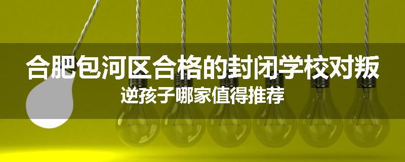 合肥包河区合格的封闭学校对叛逆孩子哪家值得推荐