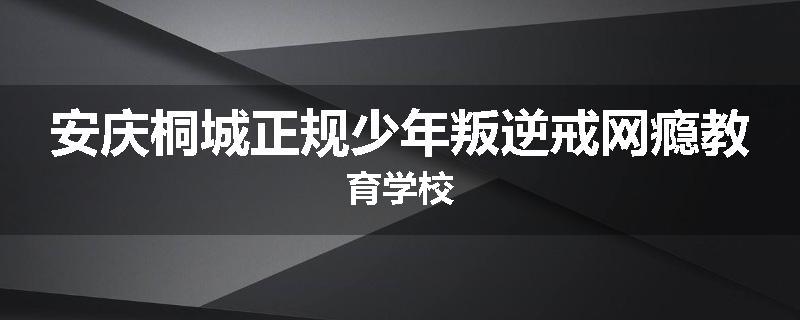 安庆桐城正规少年叛逆戒网瘾教育学校