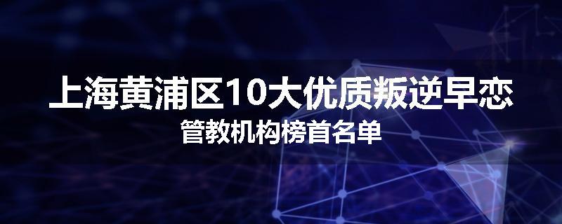 上海黄浦区10大优质叛逆早恋管教机构榜首名单