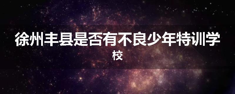 徐州丰县是否有不良少年特训学校
