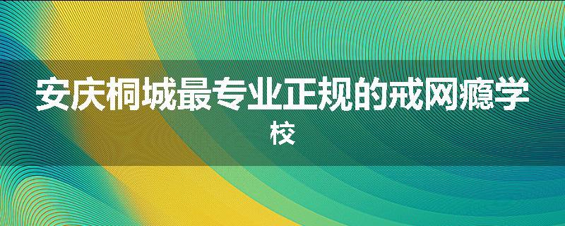 安庆桐城最专业正规的戒网瘾学校