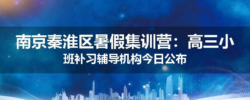 南京秦淮区暑假集训营：高三小班补习辅导机构今日公布