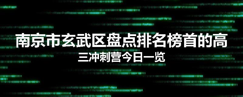 南京市玄武区盘点排名榜首的高三冲刺营今日一览