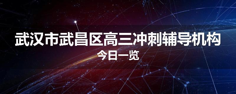 武汉市武昌区高三冲刺辅导机构今日一览