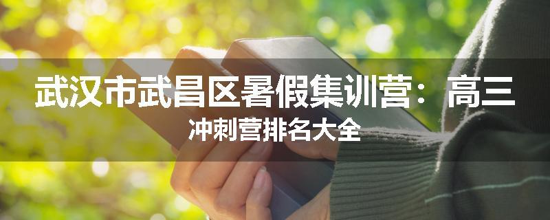 武汉市武昌区暑假集训营：高三冲刺营排名大全