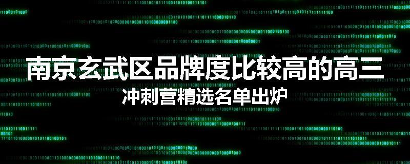 南京玄武区品牌度比较高的高三冲刺营精选名单出炉
