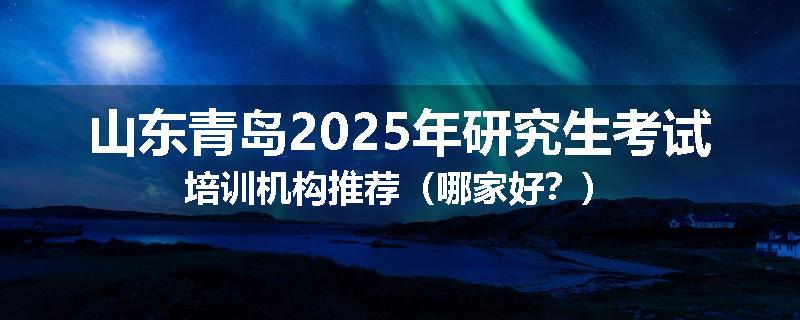 山东青岛2025年研究生考试培训机构推荐（哪家好？）