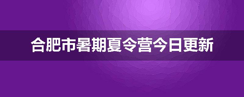 合肥市暑期夏令营今日更新