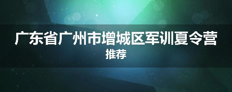广东省广州市增城区军训夏令营推荐