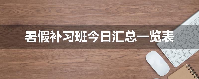 暑假补习班今日汇总一览表
