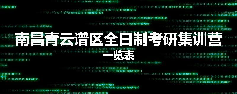 南昌青云谱区全日制考研集训营一览表