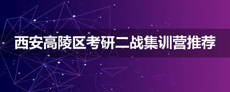 西安高陵区考研二战集训营推荐