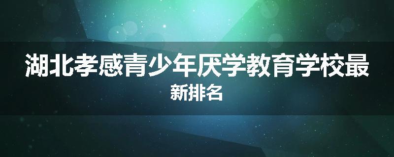 湖北孝感青少年厌学教育学校最新排名