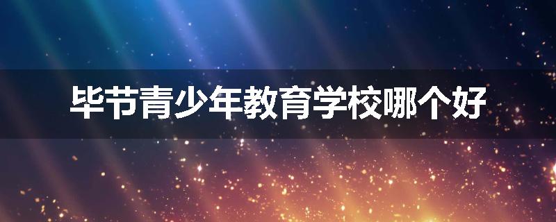 毕节青少年教育学校哪个好