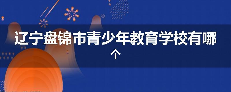 辽宁盘锦市青少年教育学校有哪个